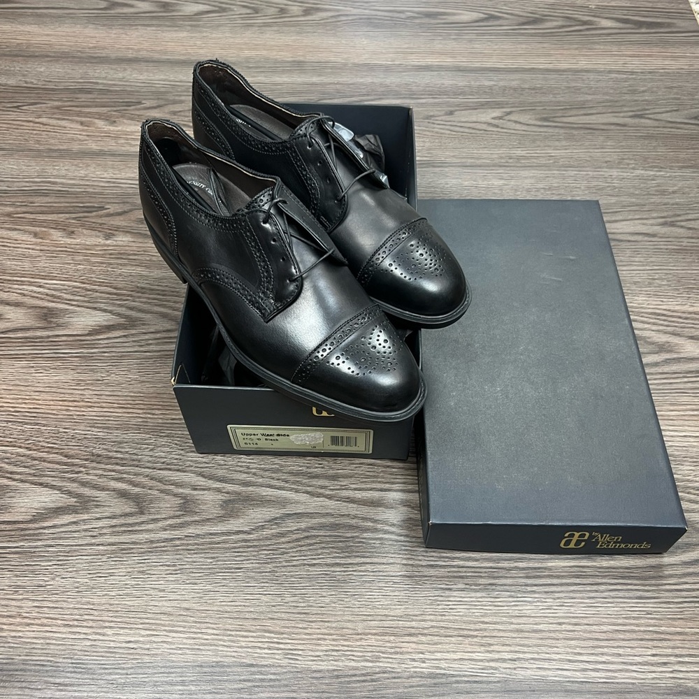 NEW Allen Edmonds Upper West Side Black Brogue Oxfords 11.5 D